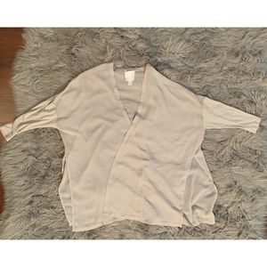 WynneLayers Beige Sheer Kimono Cardigan Size XS